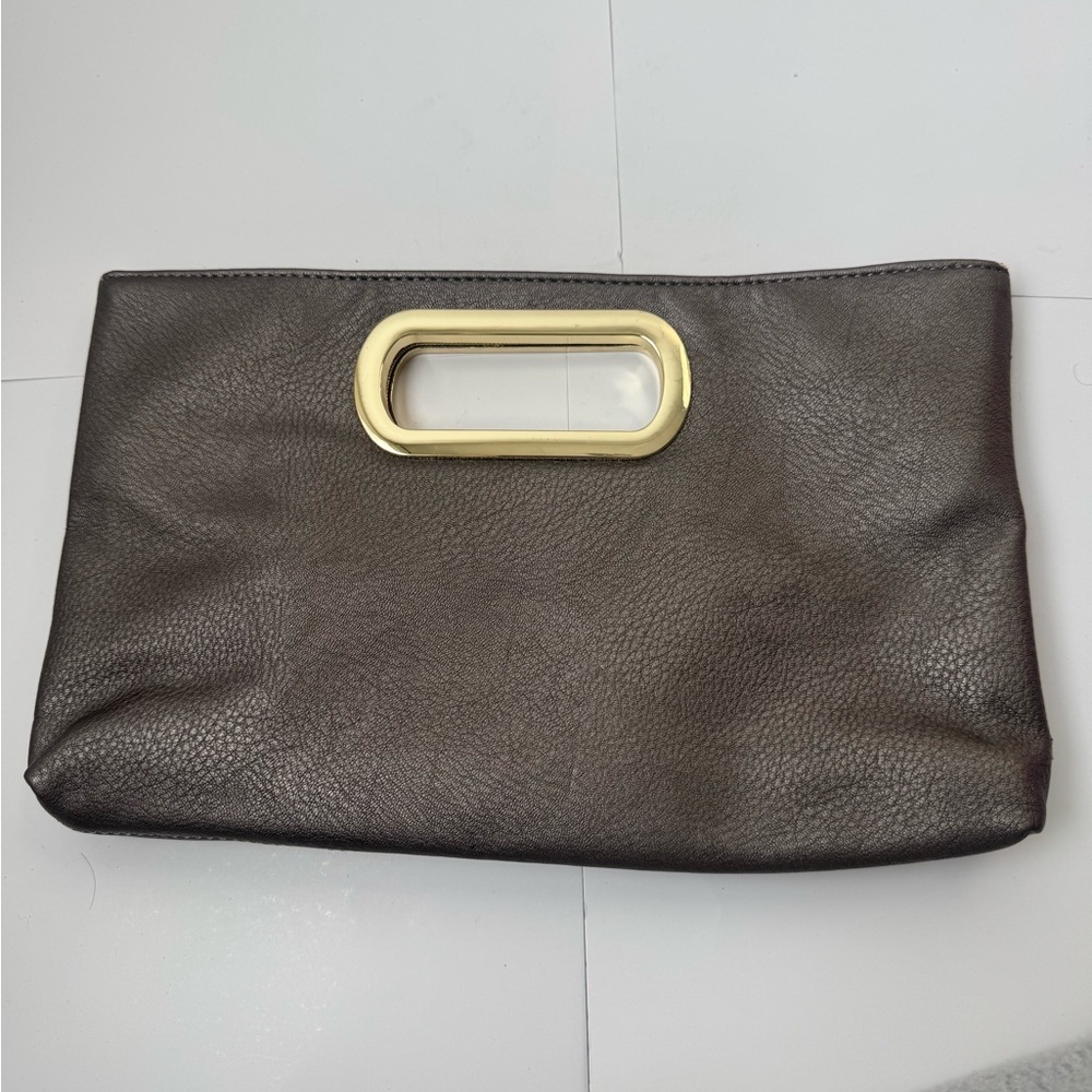 Imoshion Brown Clutch with Gold Handle